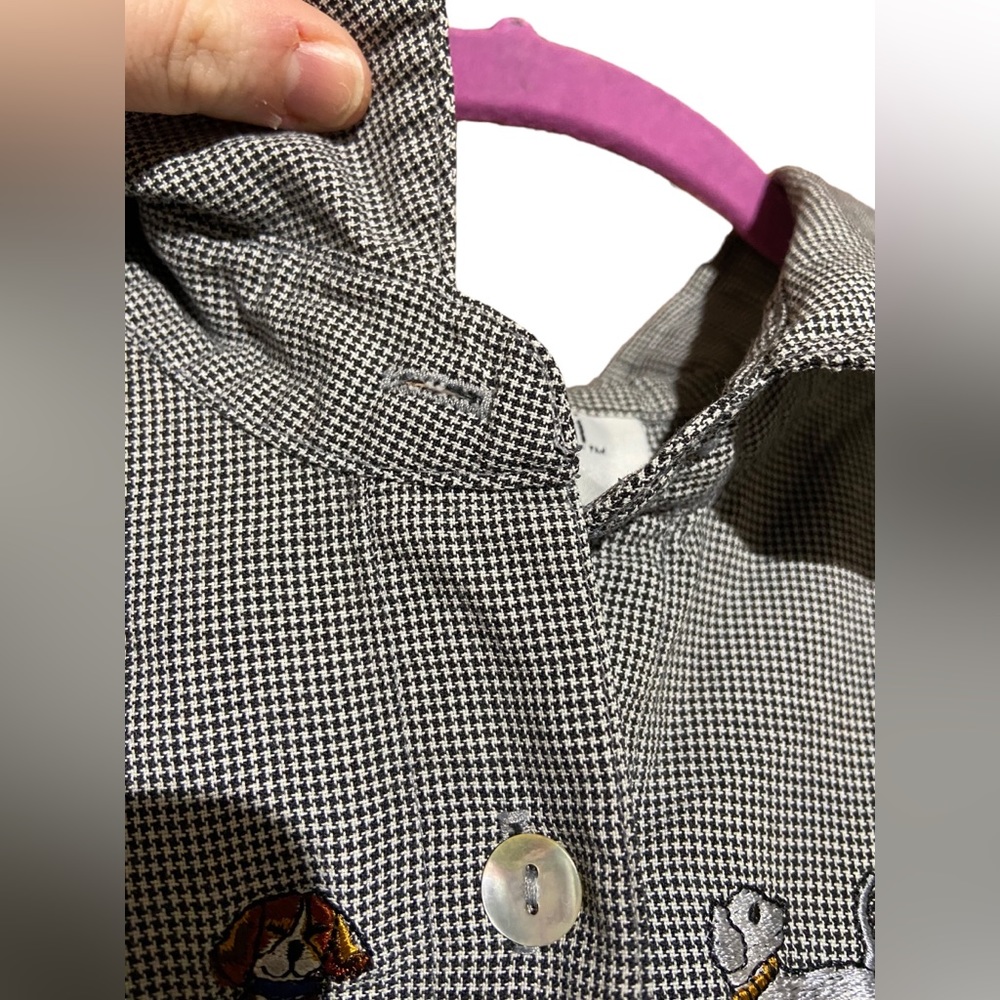 !!SOLD!!Vintage Embroidered Dog Button Up Shirt Womens 2X - Picture 7 of 9